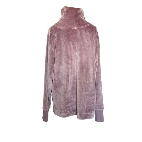 Athleta Double Cozy Karma Funnel Neck Sweatshirt Flora Mauve Pink Size XL Warm - Picture 5 of 10